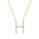 Lab-Grown Diamond Initial H Necklace In 14K Gold Over Sterling Silver 0.50ctw