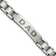 Stainless Steel Brushed and Polished Lasered DAD 8.75-inch Bracelet