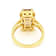 Champagne Quartz Rectangular Octagonal And White Zircon Ring In 18K Gold
Over Sterling Silver 3.93ctw