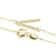 Sideways Initial V Necklace In Solid 14K Yellow Gold 18 Inch
