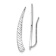 Rhodium Over 14k White Gold Polished and Textured Ear Climber Earrings