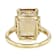 Champagne Quartz And White Zircon Ring In 18K Gold Over Sterling Silver 6.86ctw