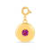Round Lab Created Ruby 18K Yellow Gold Over Sterling Silver Circle July
Birthstone Charm