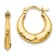 14K Yellow Gold Hollow X Hoop Earrings