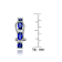 Sapphire Color CZ Half Hoop Earrings In Sterling Silver