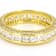 Princess Cut CZ Eternity Band Ring In 18K Gold Over Sterling Silver