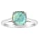 8mm Square Cushion Labradorite Rhodium Over Sterling Silver Ring