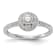 Rhodium Over 14K White Gold Lab Grown Diamond Complete Halo Engagement
Ring 0.405ctw