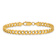 10k Yellow Gold 6.25mm Flat Beveled Curb Link Bracelet