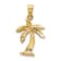 14k Yellow Gold Enamel Palm Tree Charm
