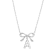 Initial A Bow CZ Necklace In 14K Gold Over Sterling Silver 0.23ctw
