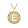 Cardano Initial E Pendant Necklace In 18K Gold Over Bronze