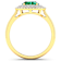 1.81ctw Green Emerald and Diamond 14K Yellow Gold Halo Ring