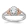 14K Two-tone Lab Grown Diamond Halo Engagement Ring 0.804ctw