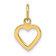14k Yellow Gold Polished Cut-out Heart Pendant