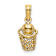 14k Yellow Gold Textured Basketball with Net Charm