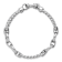 Rhodium Over Sterling Silver Polished and Twisted Link Bracelet