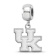 Sterling Silver Rhodium-plated LogoArt University of Kentucky Small
Dangle Bead