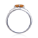 Square Citrine with White Topaz Accents Sterling Silver Ring, 0.93ctw