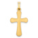 14k Yellow Gold Polished Rounded Cross Pendant