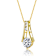 Moissanite Trapeze Pendant In 14K Gold Over Sterling Silver 1.50ctw DEW