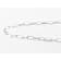 Elongated Paperclip Chain 24 Inch Necklace In Sterling Silver