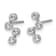 Rhodium Over Sterling Silver Polished Multi Bezel Set Cubic Zirconia
Post Earrings