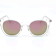 OSCAR by Oscar de la Renta Clear Translucent Round Frame  / Green
Mirrored Lenses Sunglasses