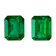 Emerald 5.1x4.1mm Emerald Cut Matched Pair 0.87ctw