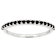 Black Spinel Band Ring In Sterling Silver 0.27ctw