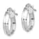 Rhodium Over 14k White Gold Polished 5/8" Small Hoop Earrings