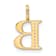 10k Yellow Gold and Rhodium Over 10k Yellow Gold Diamond Letter B
Initial Pendant