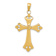 14K Two-tone Gold  Textured Cross Pendant