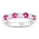 1.00ctw Ruby and Diamond Wedding Band Ring in 14k White Gold