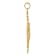 14K Yellow Gold INRI Fleur De Lis Crucifix Pendant