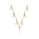 Freshwater Pearl Station Necklace In 18K Gold Over Bronze 20 Inch