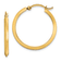 14k Yellow Gold Polished 1.02" Hoop Earrings