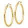 14k Yellow Gold Polished 1 3/8" Tube Hoop Earrings