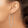 Rhodium Over 14k White Gold 2 3/8" Diamond-Cut Round Tube Hoop Earrings