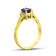 0.45ctw Tanzanite and Diamond Ring in 14k Yellow Gold