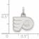 Rhodium Over Sterling Silver NHL LogoArt Philadelphia Flyers Extra Small Pendant