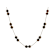 Tiger Eye Round Station Necklace In 18K Gold Over Sterling Silver 7.5-8.5mm
