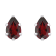 6x4mm Pear Shape Garnet Rhodium Over 10k White Gold Stud Earrings