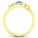 Oval Blue Aquamarine and Diamond 14K Yellow Gold Halo Ring 0.78 ctw