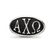 Sterling Silver LogoArt 15.25mm Alpha Chi Omega Oval Letters Bead