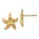 14k Yellow Gold Textured Starfish Stud Earrings