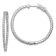 Rhodium Over 14K White Gold Oro Spotlight Lab Grown Diamond SI+, H+,
Hoop with Safety Clasp Earrings
