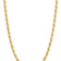 14k Yellow Gold 7mm Diamond-Cut Solid Quadruple Rope 30 Inch Chain