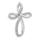 Rhodium Over 14K White Gold 1/6ct. Diamond Cross Chain Slide