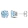 Sky Blue Topaz Stud Earrings In Sterling Silver 4.75ctw